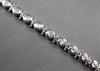 ESTATE 1CT DIAMOND 14KT WHITE GOLD 3D CLASSIC ROUND BEZEL ETOILE TENNIS BRACELET
