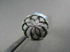 ANTIQUE 18KT WIDE FILIGREE SUN FLOWER 2.35CT DIAMOND BLACK AND WHITE GOLD RING !