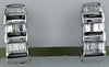 .74CT DIAMOND 14KT WHITE GOLD 3D BAGUETTE MULTI ROW RECTANGULAR HANGING EARRINGS