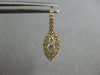 .66CT DIAMOND 14KT YELLOW GOLD 3D MARQUISE SHAPE HALO LEVERBACK HANGING EARRINGS