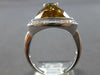 LARGE 5.49CT DIAMOND & AAA CITRINE 14KT WHITE GOLD 3D TRILLION PYRAMID FUN RING