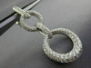 ESTATE 2.90CT DIAMOND 18KT WHITE GOLD CIRCLE OF LIFE GRADUATING HANGING EARRINGS