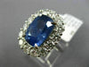 LARGE GIA 11.80CT DIAMOND & AAA SAPPHIRE PLATINUM PRINCESS DIANA ENGAGEMENT RING