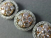 ESTATE WIDE 11.49CT WHITE & PINK DIAMOND 18KT 2 TONE GOLD FLOWER TENNIS BRACELET