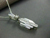 ESTATE LONG .39CT DIAMOND 14KT WHITE GOLD HANGING PYRAMID PENDANT #1706