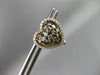 ESTATE 1.03CT FANCY DIAMOND FLOATING HEART 14K ROSE & BLACK GOLD CLIPON EARRINGS
