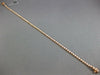 ESTATE .96CT DIAMOND 18KT ROSE GOLD 3D ROUND CLASSIC 2mm TENNIS BRACELET