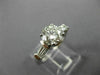 ESTATE 1.71CT ROUND DIAMOND 14K WHITE GOLD 3D THREE STONE ENGAGEMENT RING #26379