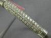 ESTATE 1.15CT DIAMOND 14KT WHITE GOLD 3D CLASSIC MULTI ROW PAVE BANGLE BRACELET