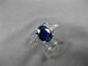 ESTATE 1.97CT DIAMOND & AAA SAPPHIRE 14KT WHITE GOLD OVAL ENGAGEMENT RING #16437