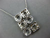 .55CT DIAMOND & AAA YELLOW SAPPHIRE 14KT WHITE GOLD SQUARE & ROUND FUN NECKLACE