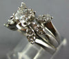 ANTIQUE .61CT DIAMOND 14KT WHITE GOLD ROUND FLOWER INSERT ENGAGEMENT RING #27066