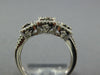 .63CT DIAMOND 18K WHITE GOLD CLUSTER SQUARE PAST PRESENT FUTURE ANNIVERSARY RING