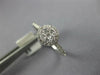 ESTATE .31CT DIAMOND 18KT WHITE GOLD 3D CLUSTER FLOWER HALO FRIENDSHIP RING