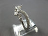ESTATE WIDE 1.01CT DIAMOND 18KT WHITE GOLD ROUND CLUSTER CRISS CROSS LOVE RING