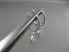 ESTATE .47CT DIAMOND 18K WHITE GOLD 3D FLOWER CIRCLE OF LIFE HUGGIE EARRINGS VVS