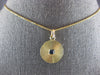 .10CT AAA SAPPHIRE 14KT YELLOW GOLD PRINCESS CUT SOLITAIRE UNISEX PENDANT #28216