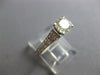 ESTATE 1.11CT DIAMOND 18K WHITE GOLD 3D ROUND GRADUATING 4 PRONG ENGAGEMENT RING