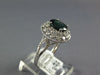 WIDE 1.86CT DIAMOND & AAA SAPPHIRE 14KT WHITE GOLD 3D OVAL HALO ENGAGEMENT RING