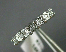 ESTATE .07CT DIAMOND 14K WHITE GOLD 3D CLASSIC 7 STONE ANNIVERSARY RING #21358