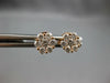 ESTATE .56CT DIAMOND 18K ROSE GOLD 3D ROUND CLASSIC CLUSTER FLOWER STUD EARRINGS