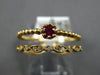 ESTATE .18CT DIAMOND & AAA RUBY 18KT YELLOW GOLD 3D CLASSIC DOUBLE BAND FUN RING