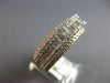 LARGE 1.25CT DIAMOND 14KT 2 TONE GOLD ROUND & BAGUETTE UNISEX ANNIVERSARY RING