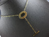 LARGE 2.12CT DIAMOND 14KT YELLOW GOLD MULTI ROW OPEN OVAL LARIAT LOVE NECKLACE
