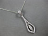 ESTATE .20CT DIAMOND 14KT WHITE GOLD 3D ROUND TEAR DROP FUN FLOATING PENDANT