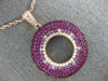 LARGE 3.45CT DIAMOND & AAA PINK SAPPHIRE 18KT ROSE GOLD CIRCLE OF LIFE PENDANT