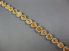 WIDE 9.73CT WHITE & CANARY DIAMOND 18KT YELLOW GOLD MULTI SHAPE TENNIS BRACELET