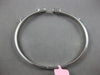 WIDE .72CT DIAMOND 18KT WHITE GOLD 3D ROUND & BAGUETTE FLEXIBLE BANGLE BRACELET