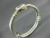 LARGE DAVID YURMAN 18K YELLOW GOLD & 925 STERLING SILVER MABE PEARL WATCH #26600