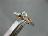 ESTATE .65CT DIAMOND 14KT WHITE & ROSE GOLD 3D TWO STONE SIDE BY SIDE LOVE RING