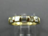 ESTATE .76CT PRINCESS & BAGUETTE DIAMOND 14KT YELLOW GOLD ANNIVERSARY RING #6893