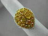 EXTRA LARGE 4.2CT WHITE & INTENSE YELLOW DIAMOND 18K 2 TONE GOLD PEAR SHAPE RING