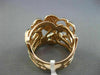 ESTATE WIDE 1.25CT ROUND DIAMOND 14K ROSE GOLD 3D OPEN FILIGREE FLOWER LEAF RING