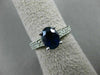 ESTATE 1.97CT DIAMOND & AAA SAPPHIRE 14KT WHITE GOLD OVAL ENGAGEMENT RING #16437