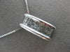 ESTATE .50CT DIAMOND 14K WHITE GOLD INVISIBLE RECTANGULAR FLOATING PENDANT 14104