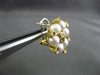 ESTATE .62CT DIAMOND & AAA PEARL 18K WHITE & YELLOW GOLD FLOWER CLIP ON EARRINGS