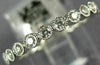 ESTATE .52CT DIAMOND 18K WHITE GOLD 3D ROUND 3mm BEZEL ETERNITY ANNIVERSARY RING