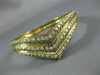 ESTATE LARGE 4.75CT DIAMOND 18K YELLOW GOLD CLASSIC WONDER WOMAN BANGLE BRACELET