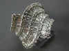 LARGE 3.52CT DIAMOND 18KT WHITE GOLD 3D ROUND & BAGUETTE SWIRL ANNIVERSARY RING
