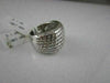 ANTIQUE WIDE 1.66CTW DIAMOND 18KT WHITE FILIGREE PAVE GOLD RING F/G VS/SI