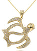 ESTATE .35CT DIAMOND 14KT YELLOW GOLD LOVE BIRD FLOATING PENDANT