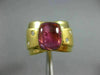 ESTATE LARGE 5.15CT DIAMOND & AAA TOURMALINE 14K YELLOW GOLD COCKTAIL RING 17219