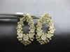 LARGE 3.55CT DIAMOND 14KT YELLOW GOLD 3D MULTI FLOWER FLEXIBLE HANGING EARRINGS
