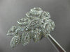 ESTATE LARGE 1.39CT DIAMOND 14K WHITE GOLD 3D MULTI LEAF HALO DOUBLE FINGER RING