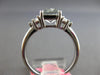 GIA 2.46CT WHITE & GRAY DIAMOND 18KT WHITE GOLD CUSHION & TRILLION 3 STONE RING