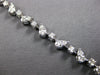 ESTATE 3.84CT DIAMOND 14K WHITE GOLD 3D ROUND CLASSIC MULTI LEAF TENNIS BRACELET